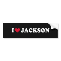 I LOVE JACKSON BUMPER STICKERS