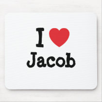 I love Jacob heart custom personalized mousepads