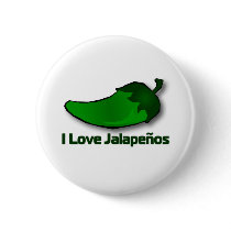 I Love Jalapenos Button