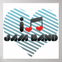 I Love Jam Band Print