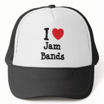 I love Jam Bands heart custom personalized hats by funnycustomtshirts I love Jam Bands heart custom personalized hats