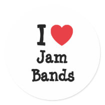 I love Jam Bands heart custom personalized stickers by funnycustomtshirts I love Jam Bands heart custom personalized stickers