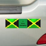 I Love Jamaica Bumper Sticker Jamaican Flag