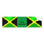 I Love Jamaica Bumper Sticker Jamaican Flag