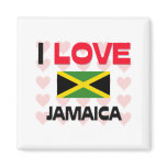 I Love Jamaica Refrigerator Magnet