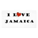 I Love Jamaica Customized Photo Card
