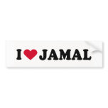 I LOVE JAMAL BUMPER STICKER