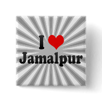 I Love Jamalpur, Bangladesh Pinback Buttons