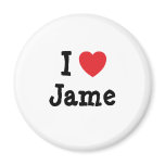 I love Jame heart custom personalized magnets