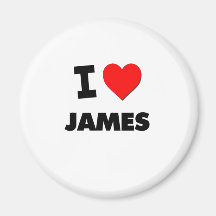 I love James Fridge Magnet
