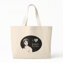 I Love Jane Austen Tote Bag by SymposiumGBI I Love Jane Austen Tote Bag