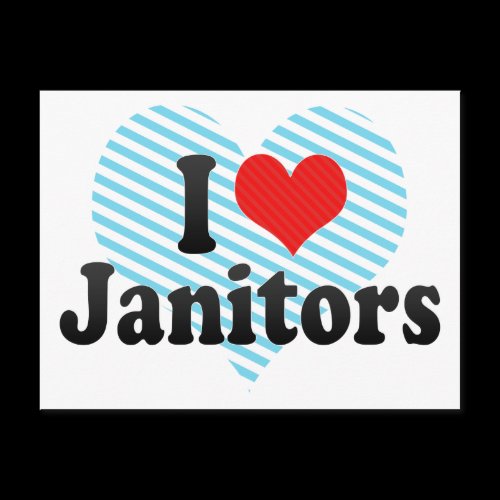 I Love Janitors Post Card