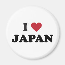 I Love Japan Fridge Magnet