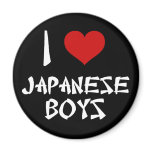 I Love Japanese Boys Magnets