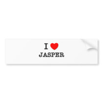 I Love Jasper bumper stickers