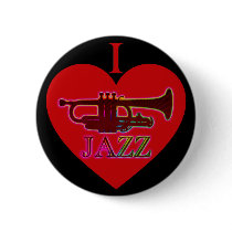 I LOVE JAZZ HEART buttons