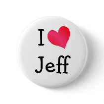 I Love Jeff buttons