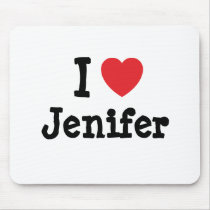 I love Jenifer heart T-Shirt mousepads by funnycustomtshirts I love Jenifer heart T-Shirt mousepads