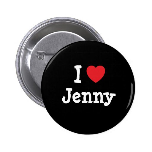 I Love Jenny Heart T Shirt Pin Zazzle