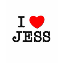 I Love Jess t-shirts
