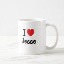 I love Jesse heart T-Shirt Mugs