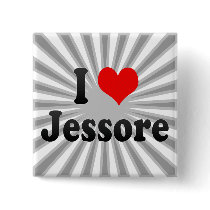 I Love Jessore, Bangladesh Pinback Buttons