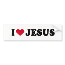 I LOVE JESUS bumper stickers