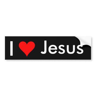 I love Jesus Bumper Sticker by Kelz42589