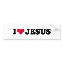 I LOVE JESUS bumper stickers
