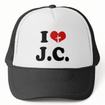 I Love Jesus Christ Trucker Hats