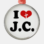 I Love Jesus Christmas Tree Ornaments