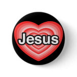I love Jesus. I love you Jesus. Heart Pin