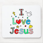 I Love Jesus Mouse Mat