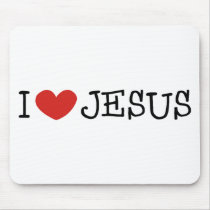 I Love Jesus Mouse Pad