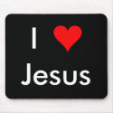 I Love Jesus mousepads