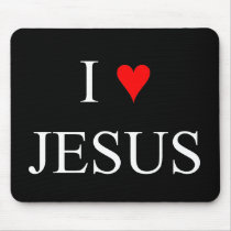 I Love Jesus mousepads