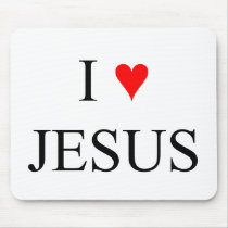 I Love Jesus mousepads