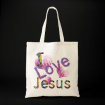 I Love Jesus Tote Bag bags