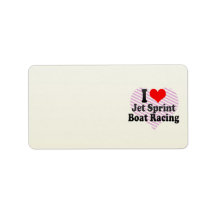 I love Jet Sprint Boat Racing Custom Address Label