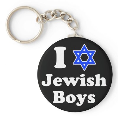 I Love Jewish Boys Keychain