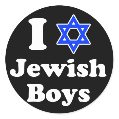 I Love Jewish Boys Round Stickers