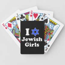 I Love Jewish Girls Playing Cards