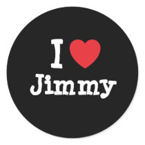 I love Jimmy heart custom personalized stickers