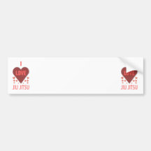 I Love Jiu Jitsu Bumper Stickers
