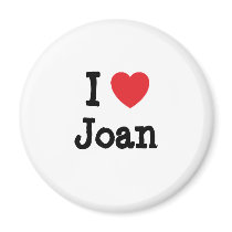I love Joan heart custom personalized magnets