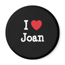 I love Joan heart custom personalized magnets