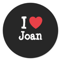 I love Joan heart custom personalized stickers