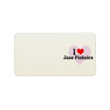 I Love Joao Pinheiro, Brazil Custom Address Labels
