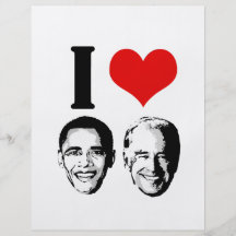I Love Jobama red plain Personalized Flyer