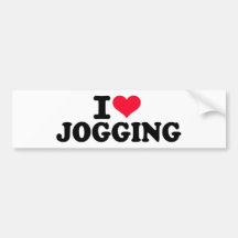 I love Jogging Bumper Stickers